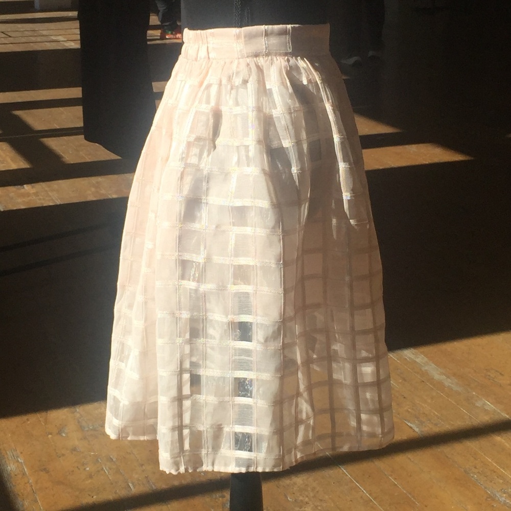 Suyé be a femme Pink sheer skirt - Picture 4 of 6